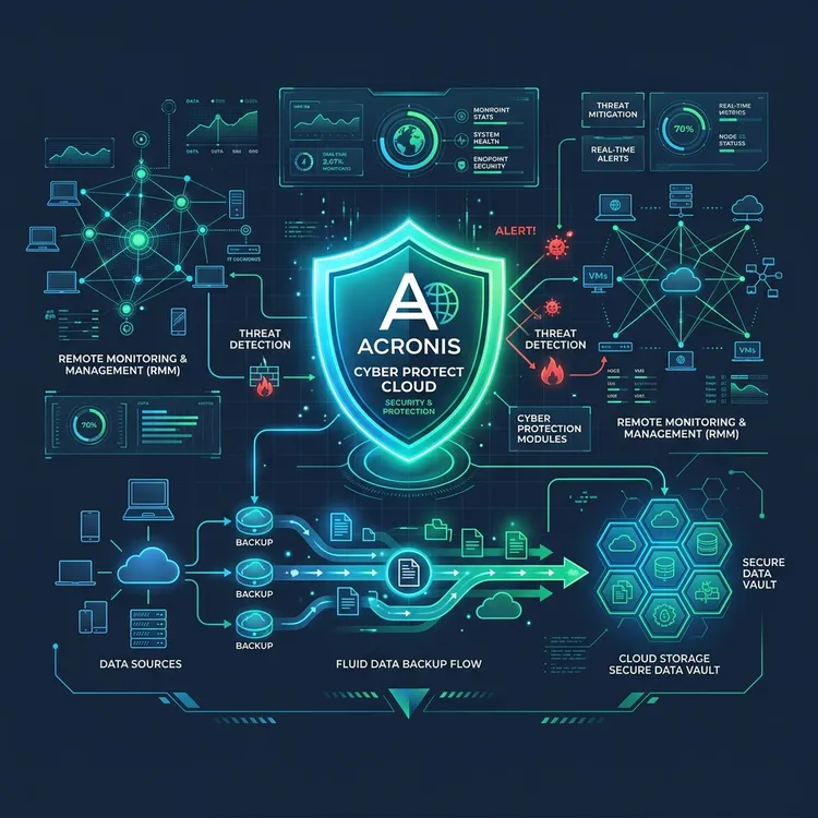 Acronis Cyber Protect Cloud 統合コンソールイメージ